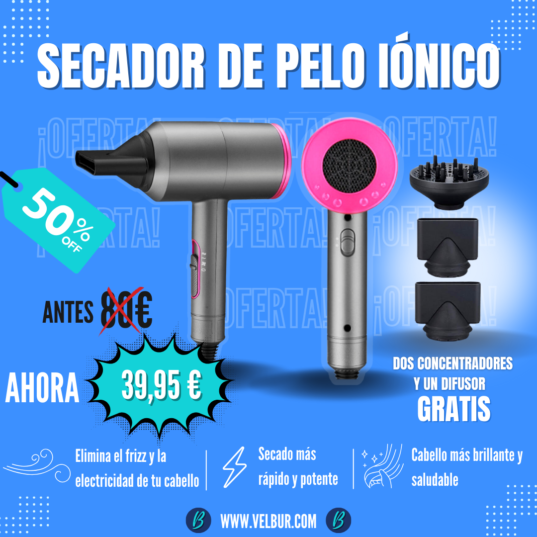 Secador de pelo iónico