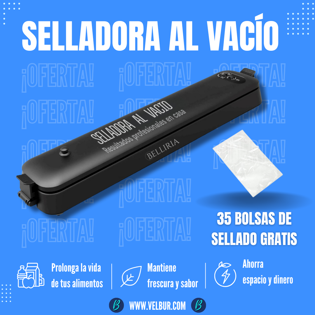 Selladora al vacío + 35 Bolsas GRATIS